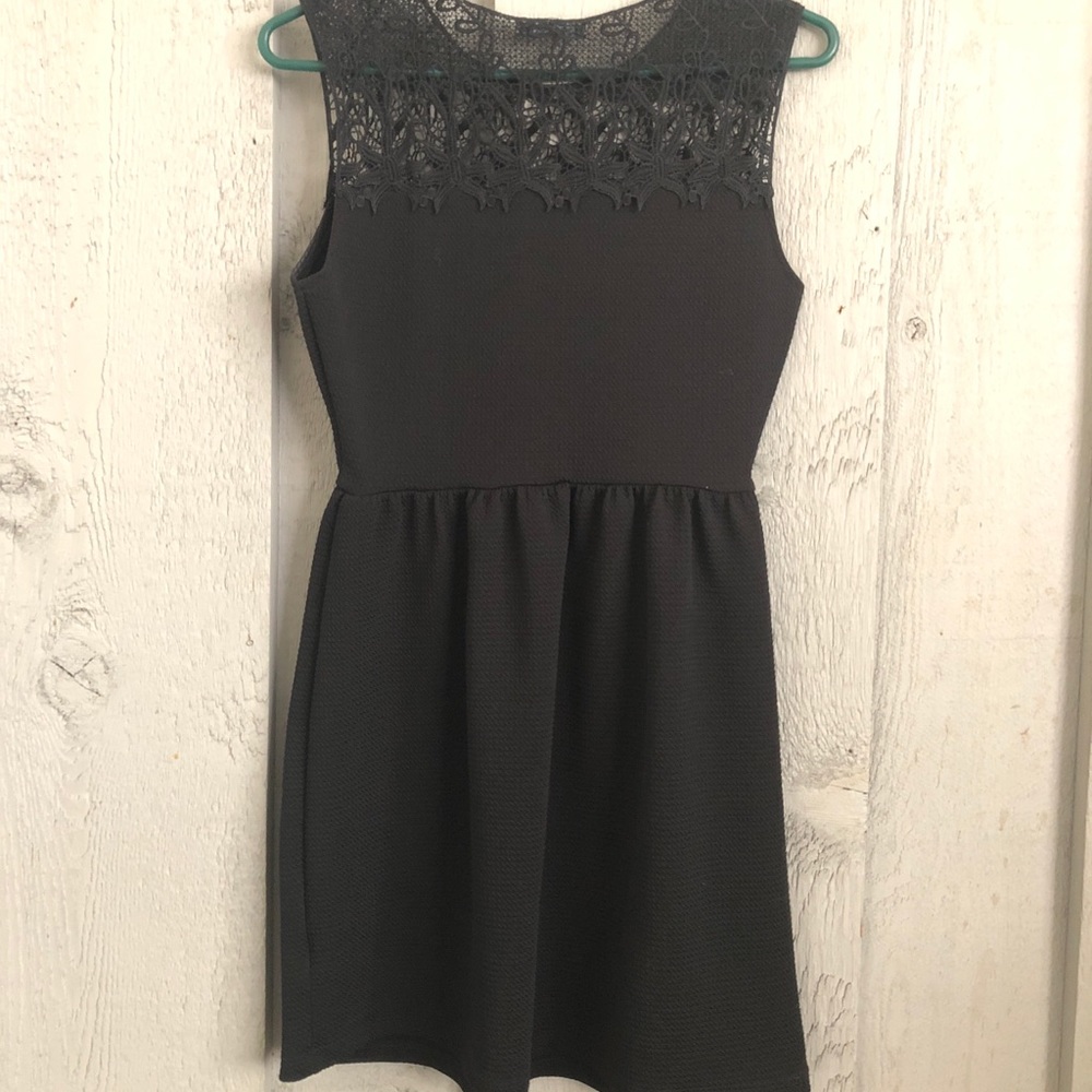 Black dress with lace top!